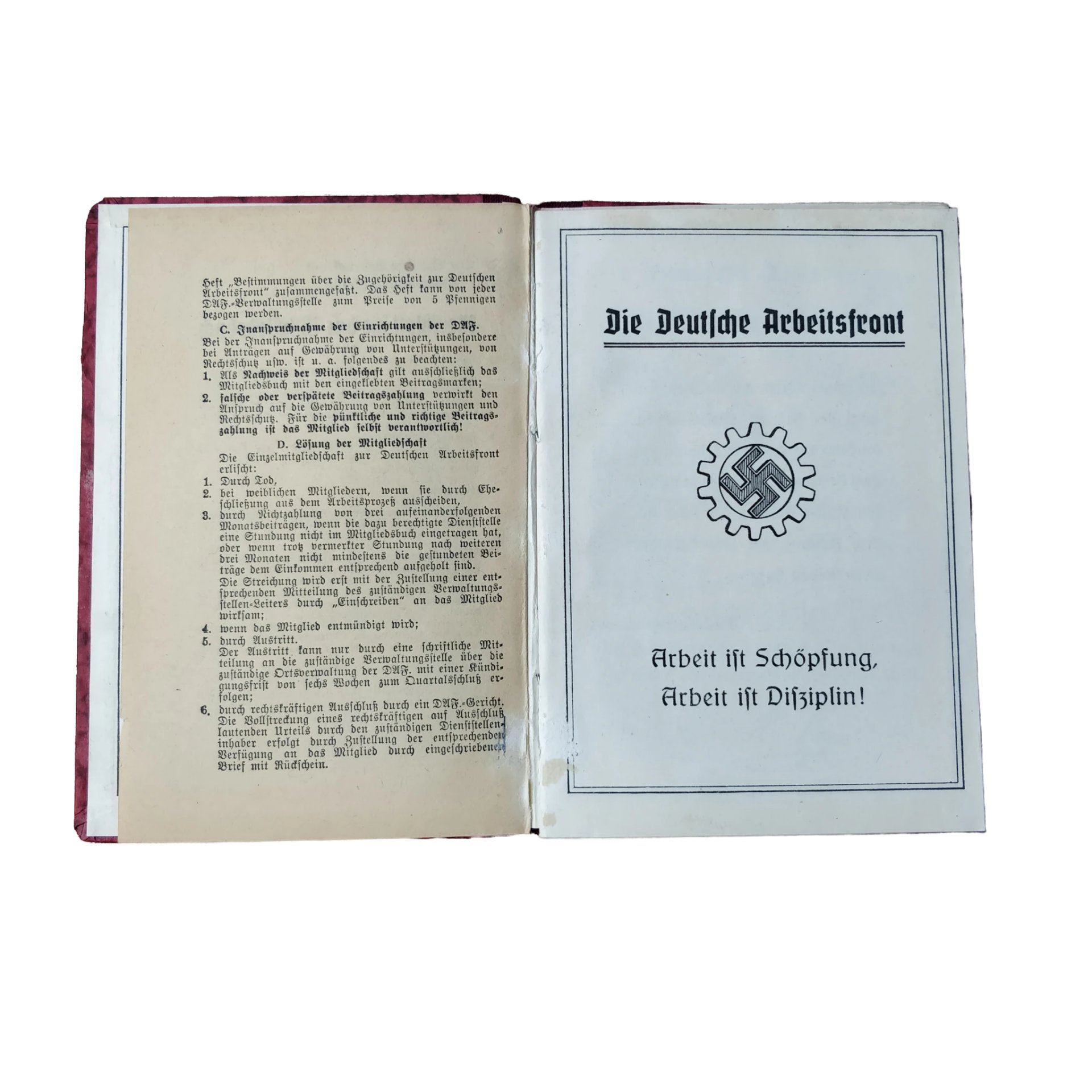 WWII German DAF Mitgliedsbuch — image 3