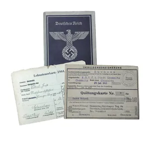 WWII German Arbeitsbuch With Documents Chemnitz