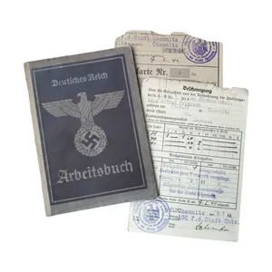 WWII German Arbeitsbuch With Documents Chemnitz