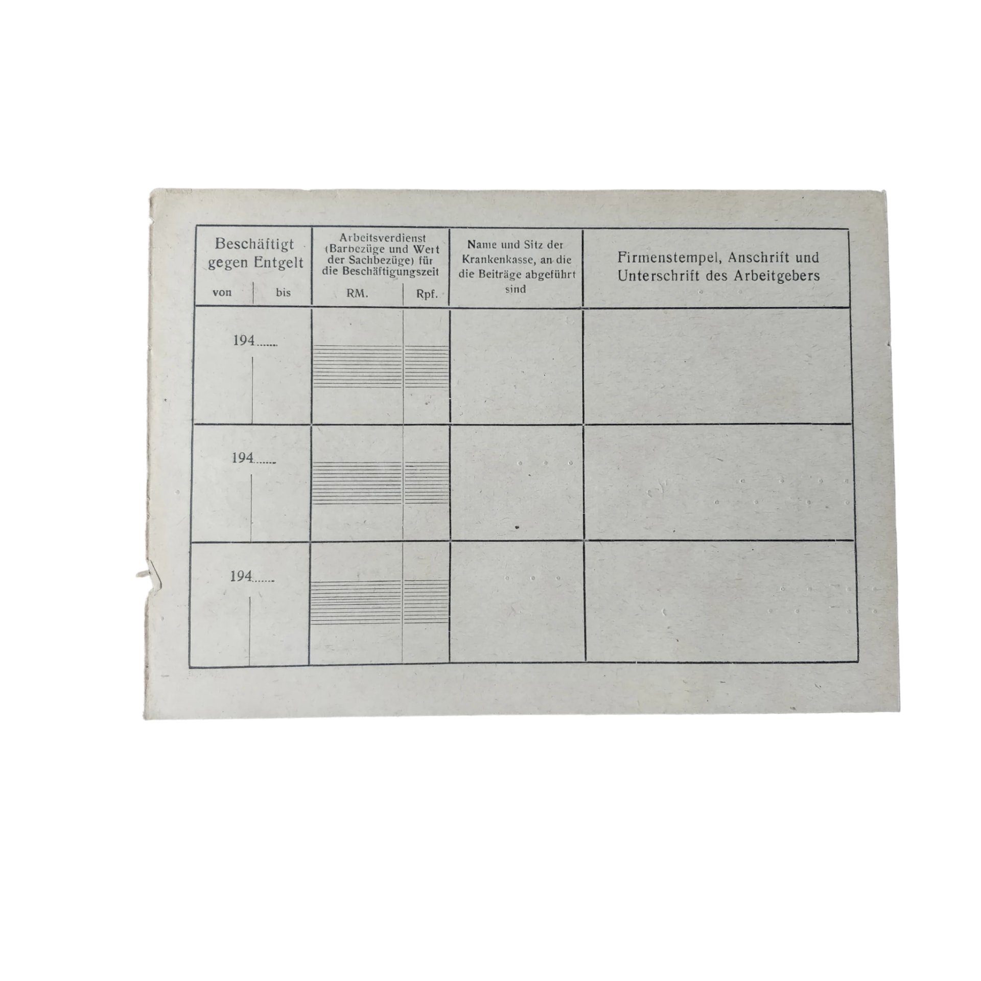 WWII German Arbeitsbuch With Documents Chemnitz — image 5