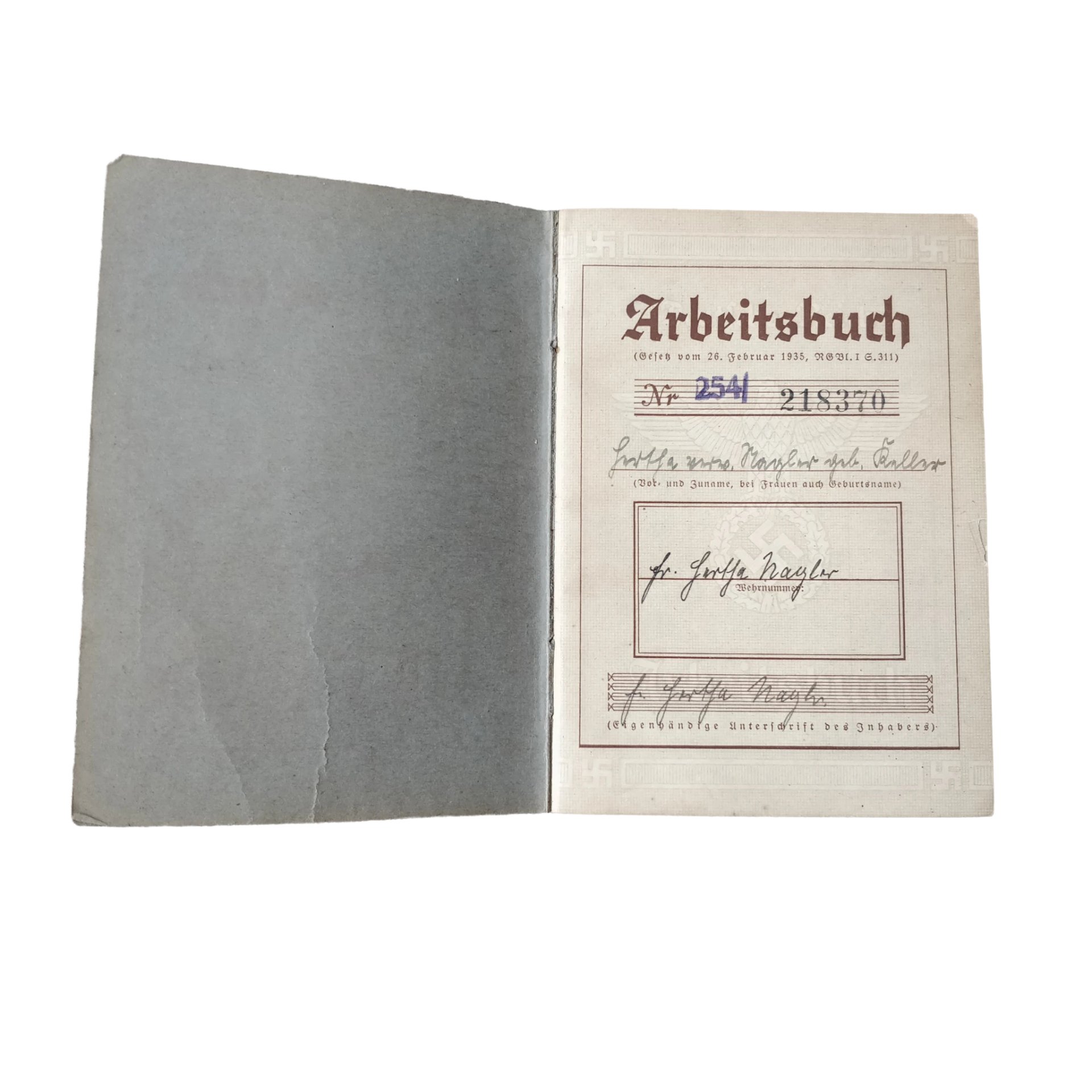 WWII German Arbeitsbuch With Documents Chemnitz — image 7
