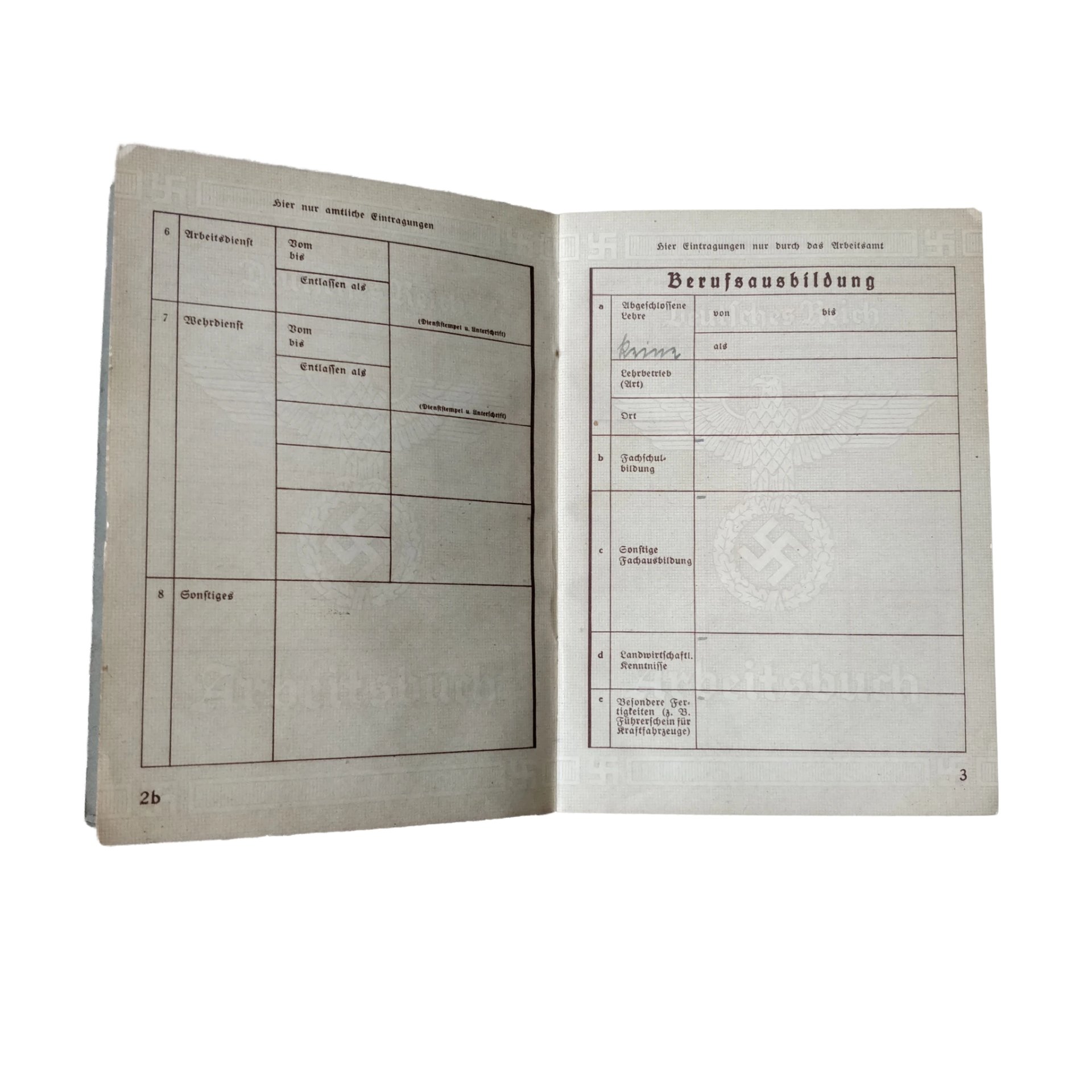 WWII German Arbeitsbuch With Documents Chemnitz — image 9