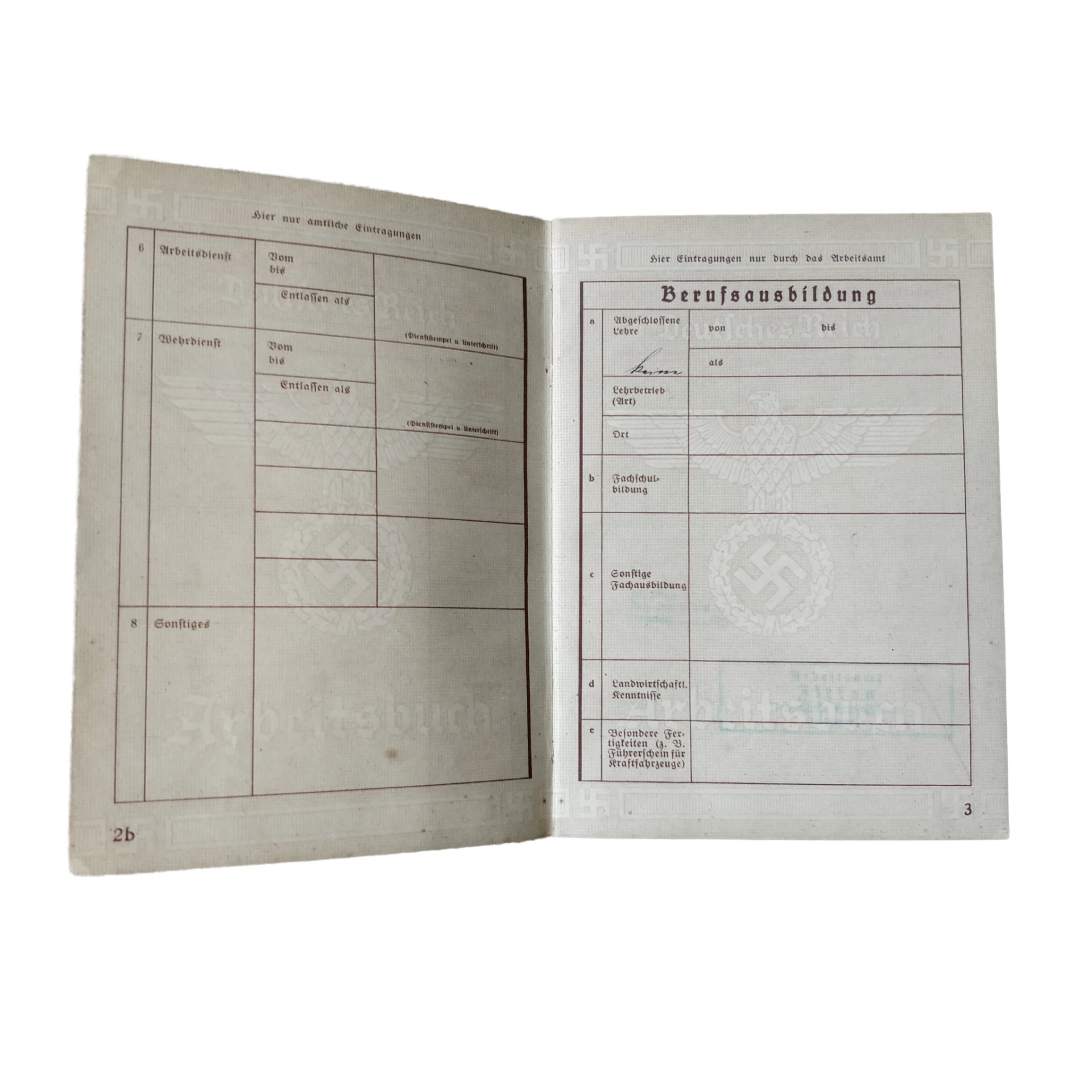 WWII German Arbeitsbuch With Documents Chemnitz — image 7
