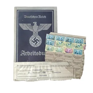 WWII German Arbeitsbuch With Documents Chemnitz