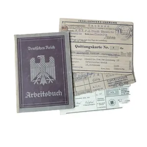 WWII German Arbeitsbuch With Documents Chemnitz