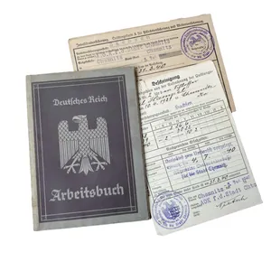 WWII German Arbeitsbuch With Documents Chemnitz