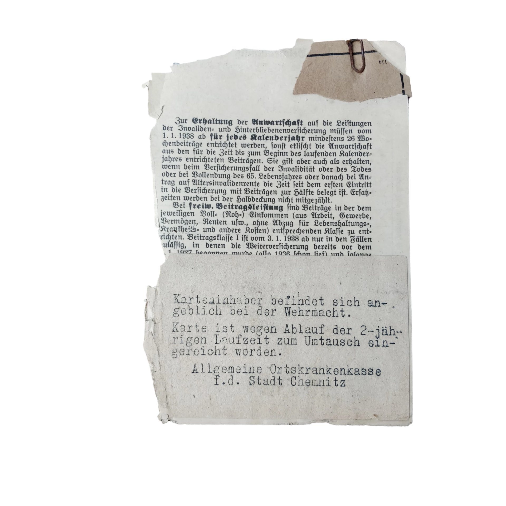 WWII German Arbeitsbuch With Document Thalheim — image 3