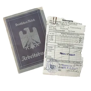 WWII German Arbeitsbuch With Document Thalheim