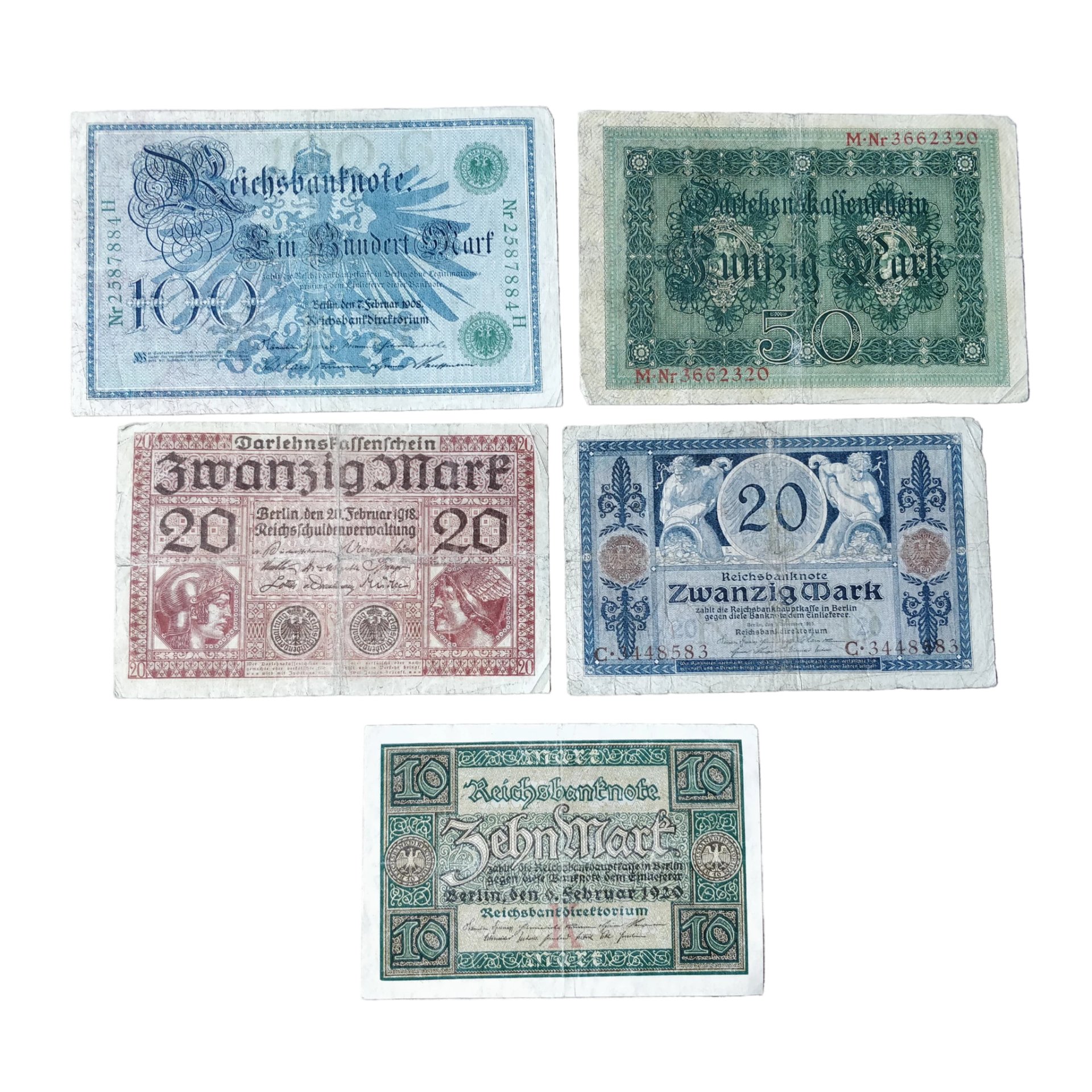 WWI-Era German Banknote Set — image 2