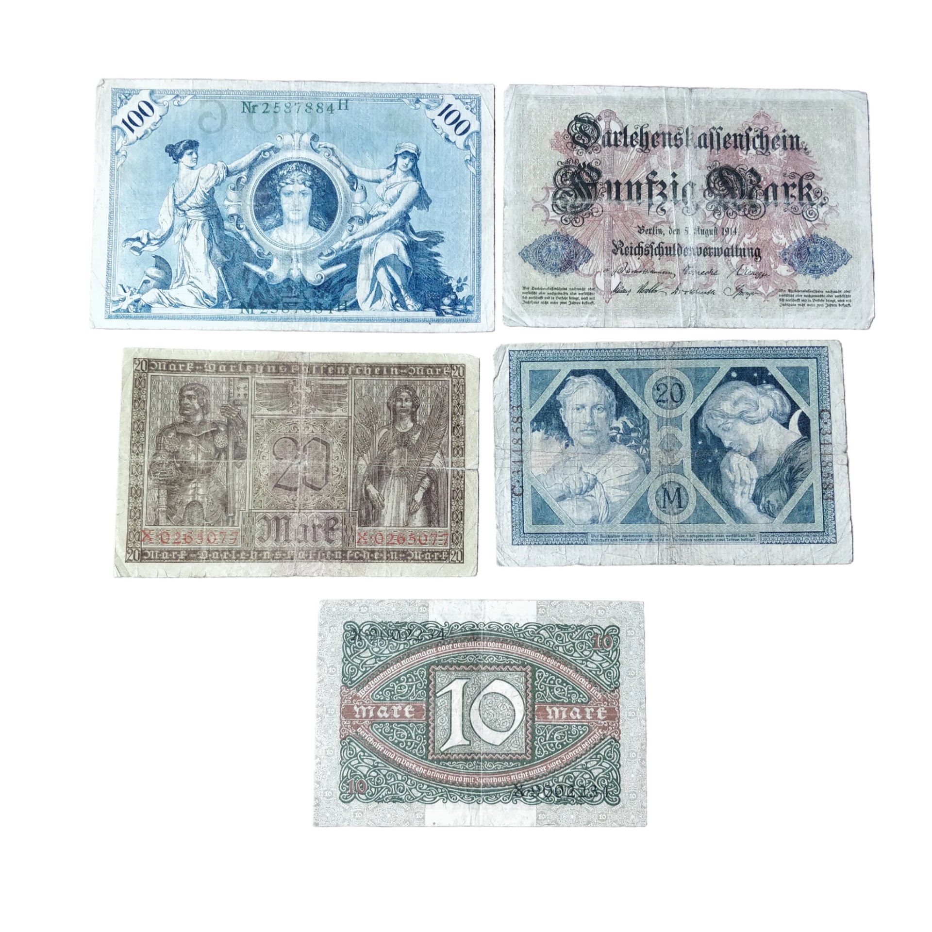 WWI-Era German Banknote Set — image 3