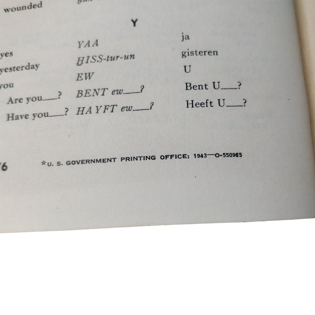 WWII US Dutch Language Guide — image 7