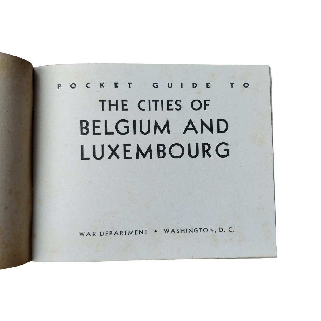 WWII US Pocket Guide Cities Of Belgium And Luxembourg — image 2