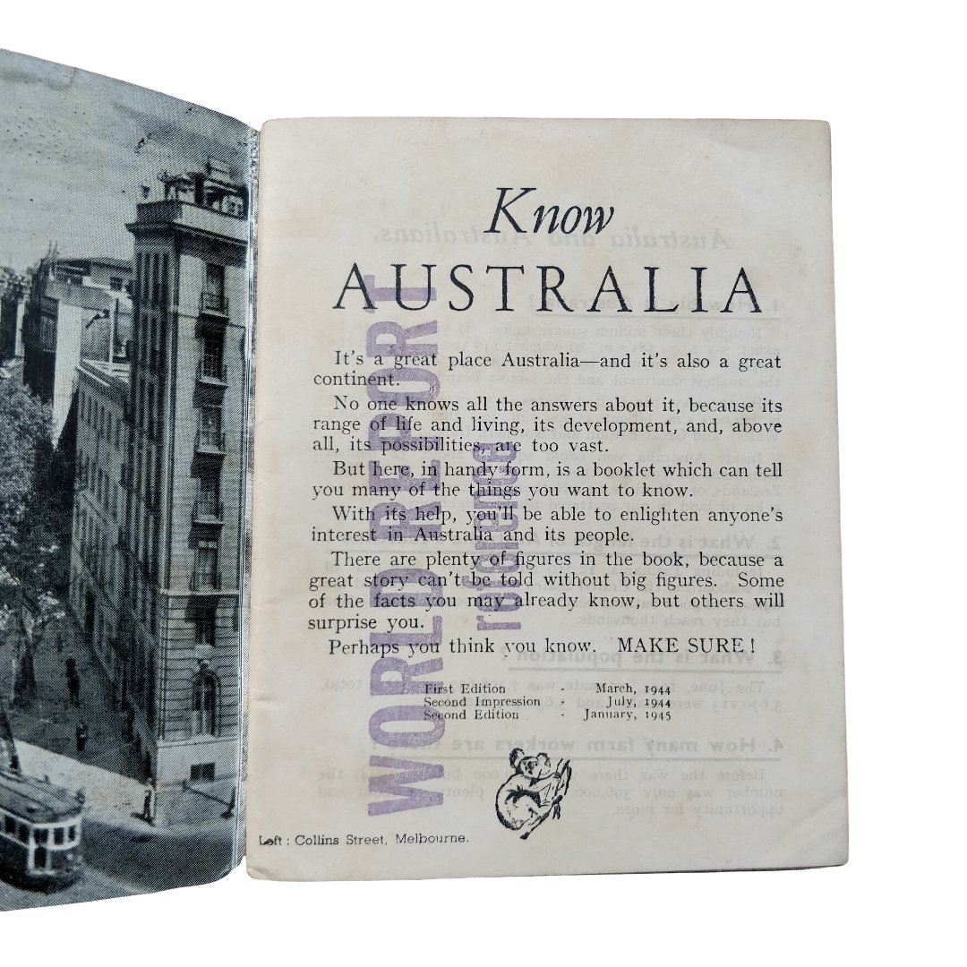WWII US Booklet Guide To Australia — image 2
