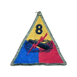 WWII US 8th Armored Division Patch Greenback