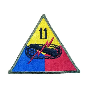 WWII US 11th Armored Division Patch Greenback