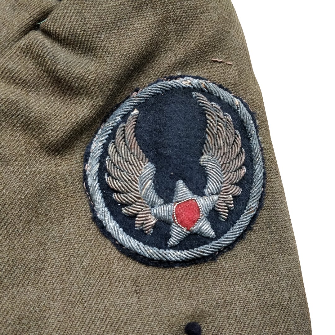 WWII US Ike Jacket Air Force Bullion Patches Named — image 6
