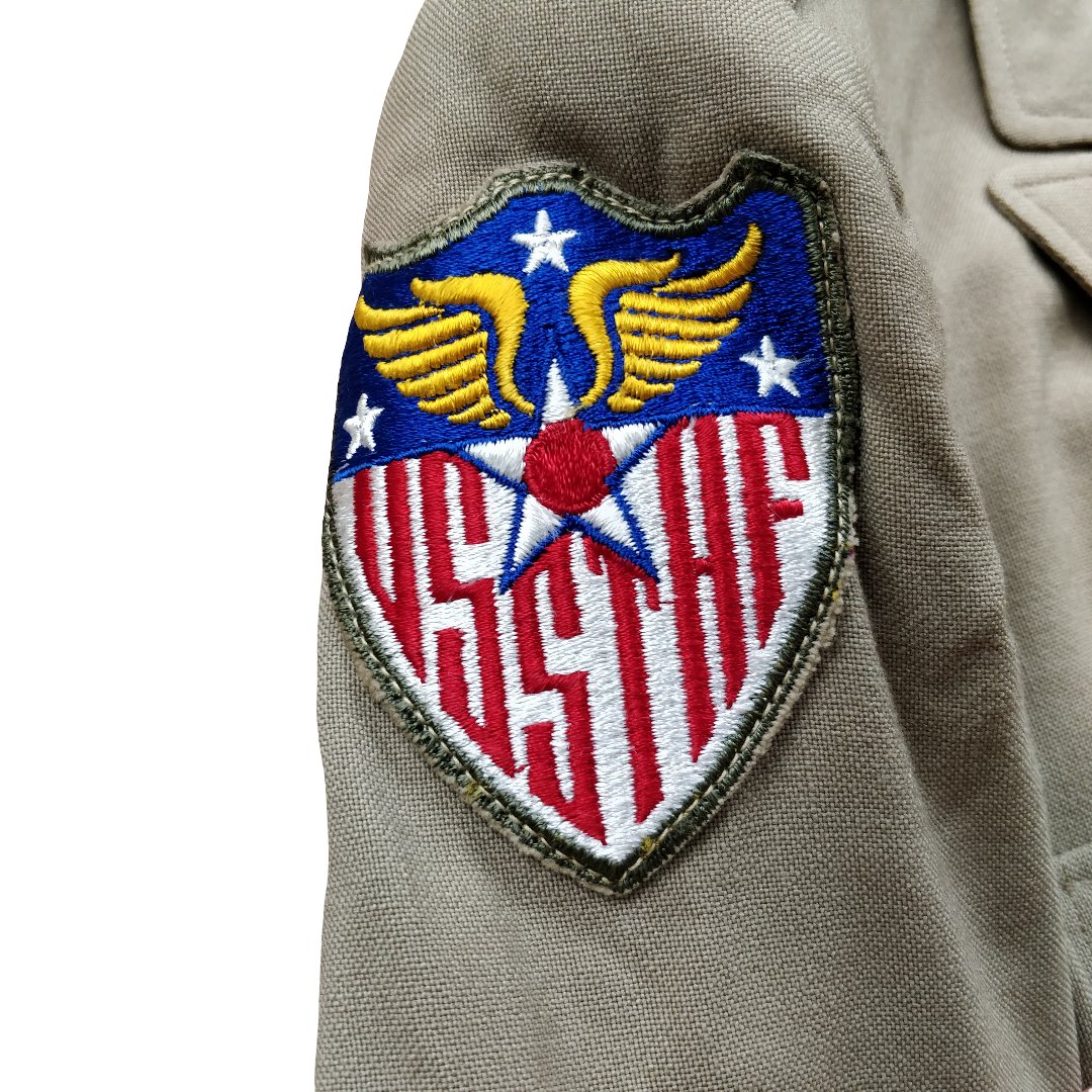 WWII USAAF Khaki Officers Jacket 7th Air Force — image 10