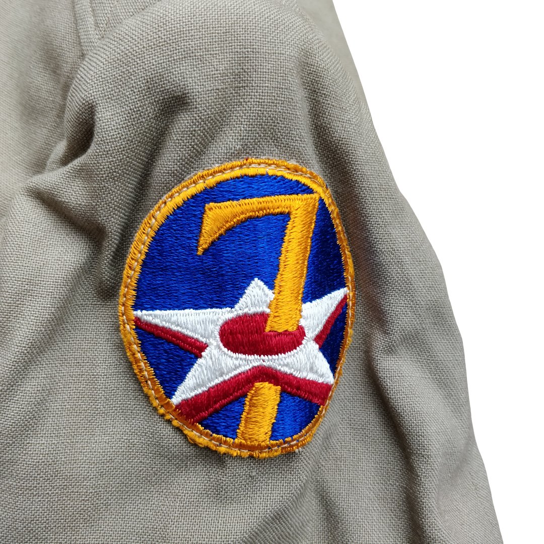 WWII USAAF Khaki Officers Jacket 7th Air Force — image 8