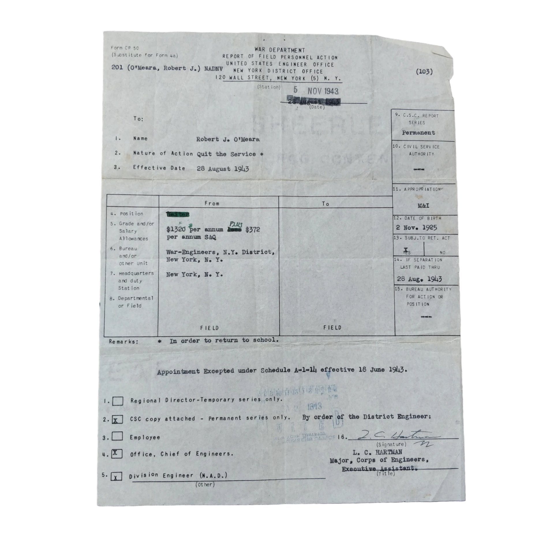 WWII US Navy Merchant Marine Paperwork Grouping — image 10