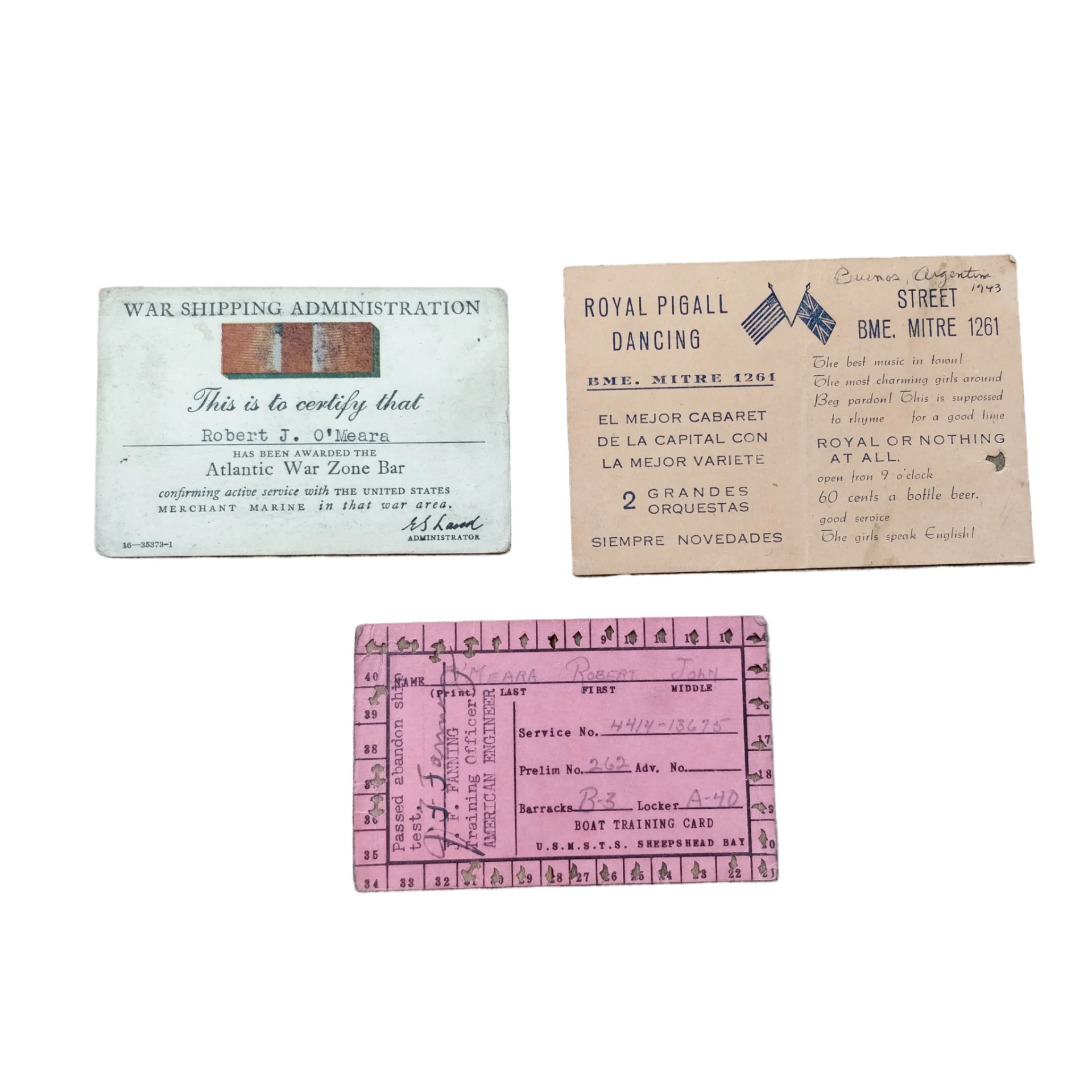 WWII US Navy Merchant Marine Paperwork Grouping — image 23