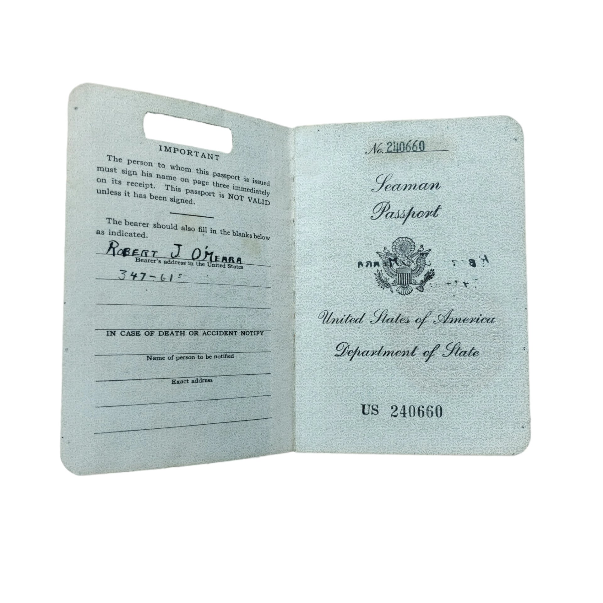 WWII US Navy Merchant Marine Paperwork Grouping — image 5