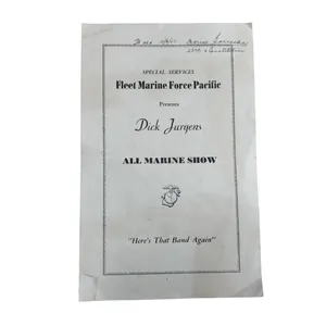 WWII USMC All Marine Show Document
