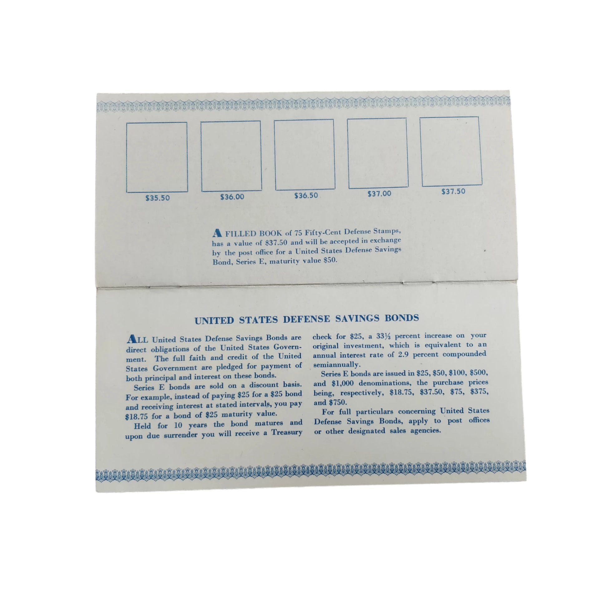 WWII US War Bonds Booklet — image 3