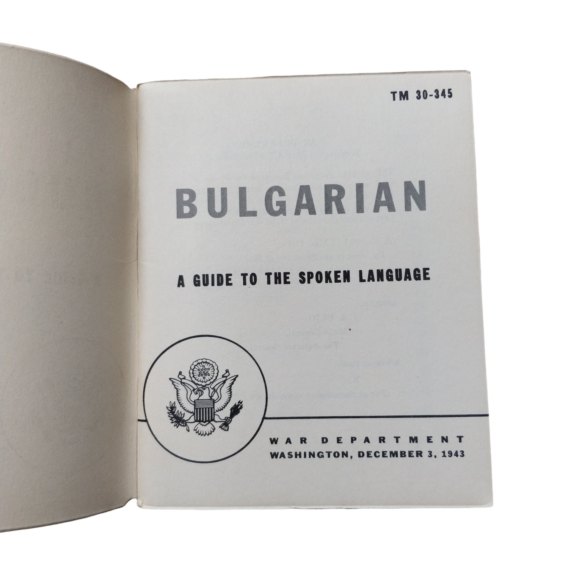 WWII US Bulgarian Language Guide — image 2