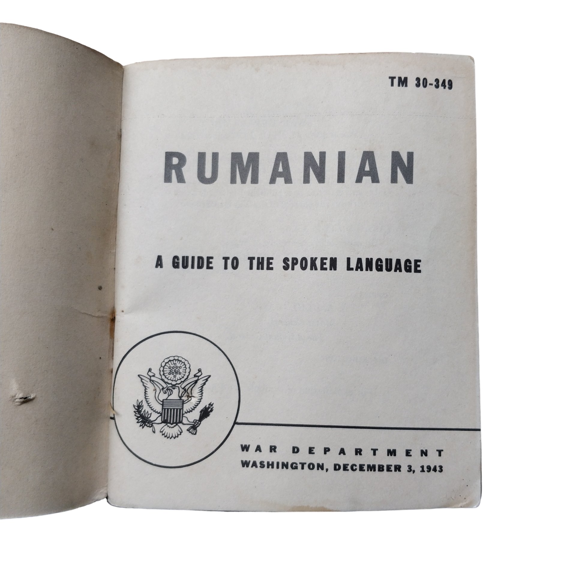 WWII US Rumanian Language Guide — image 2