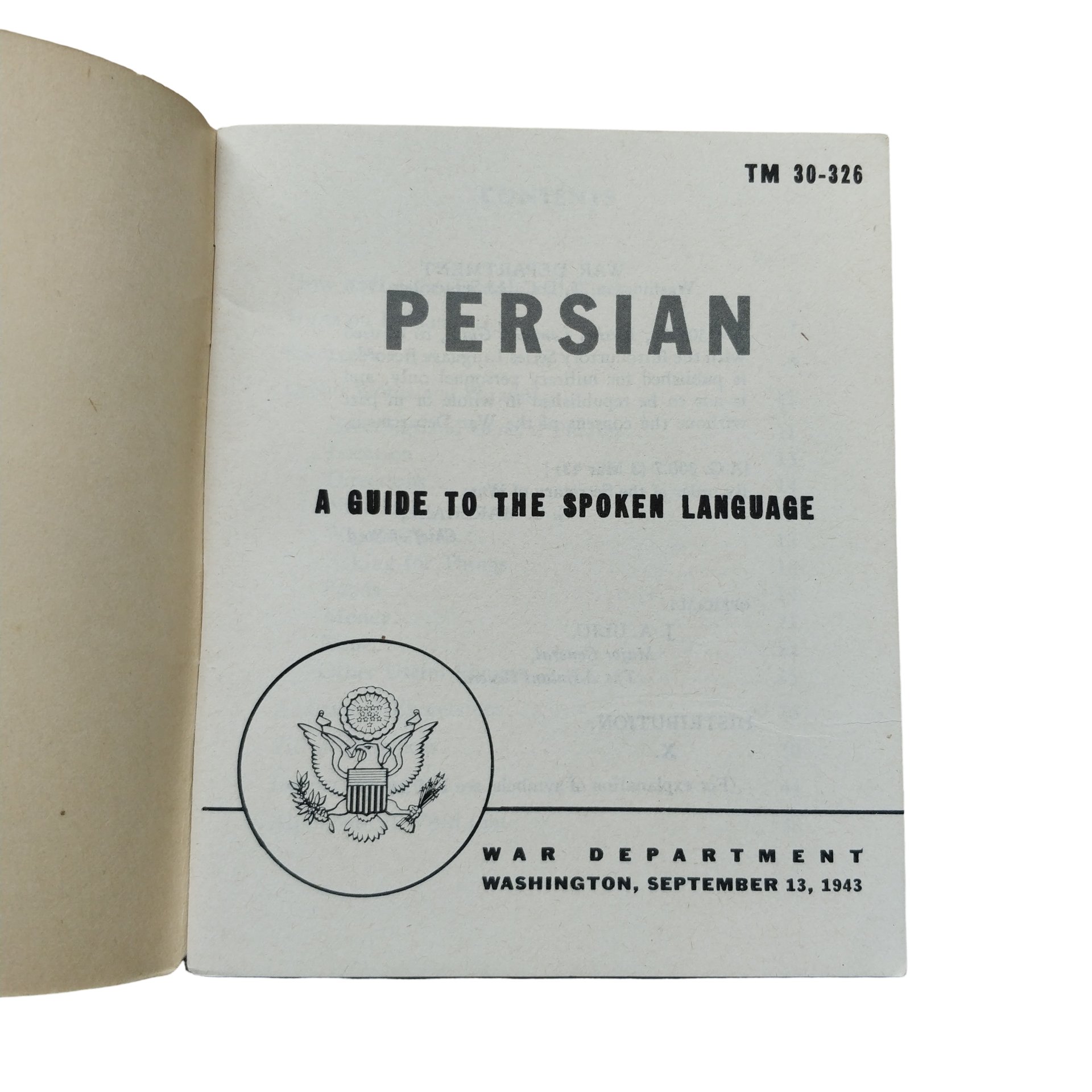 WWII US Persian Language Guide — image 2