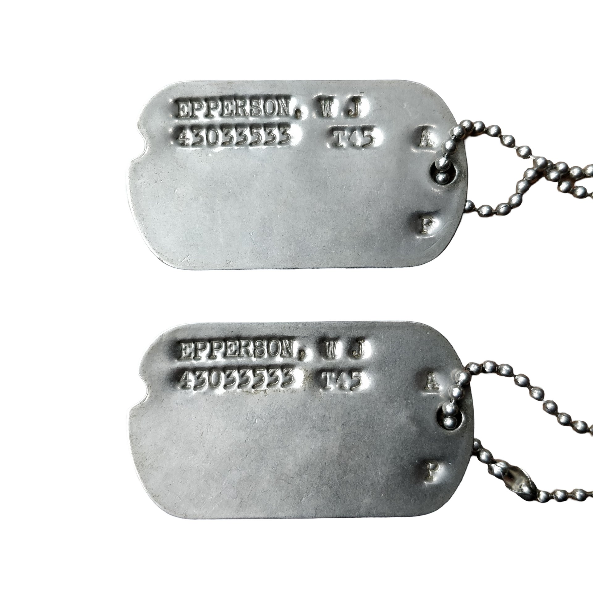 WWII US Dog Tag Set Epperson — image 2