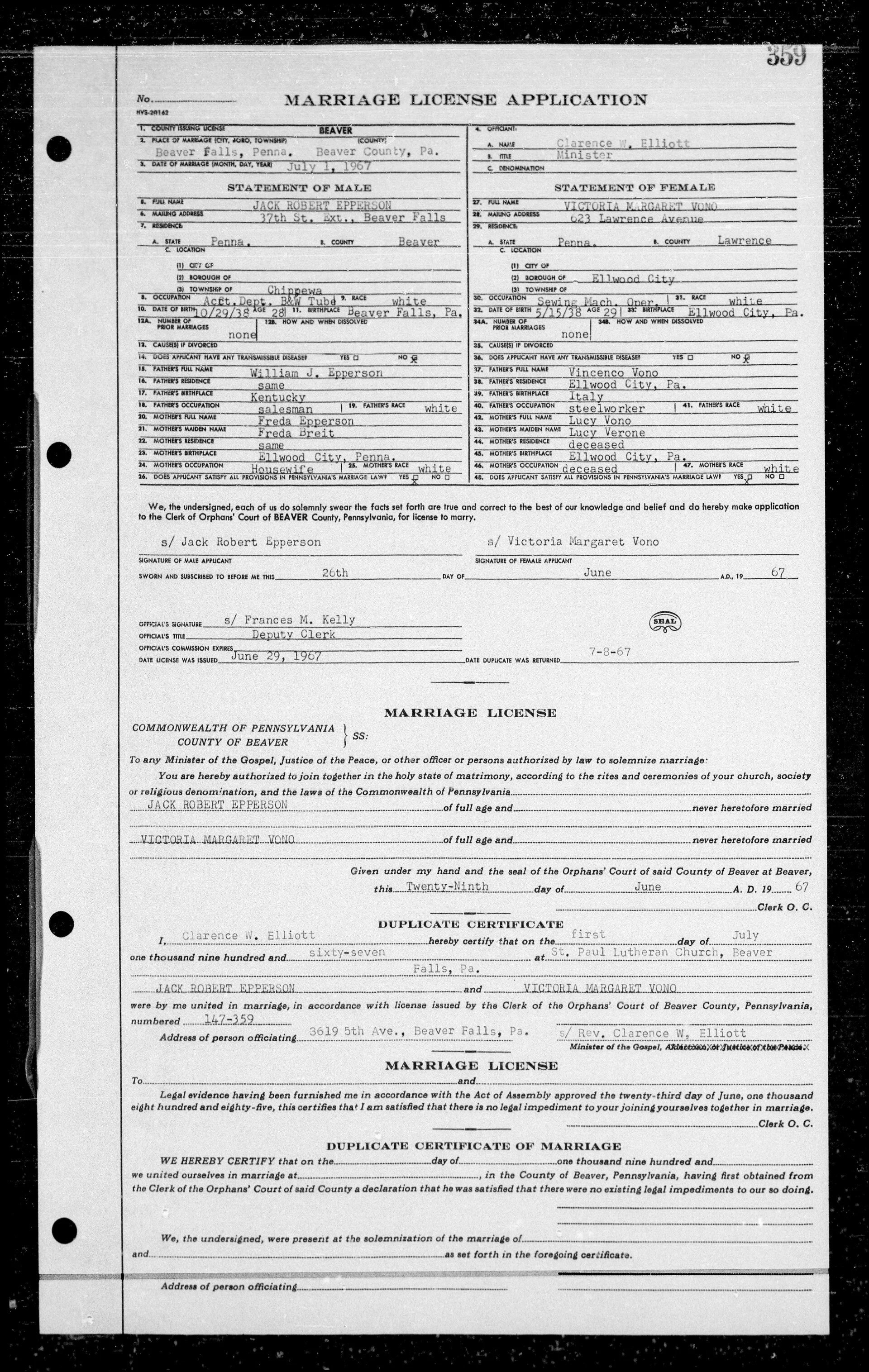 WWII US Dog Tag Set Epperson — image 9