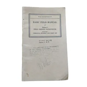 WWII US Field Manual Service Pocketbook Named
