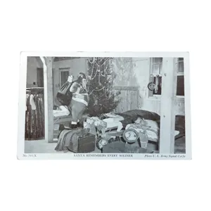 WWII US Postcard Santa