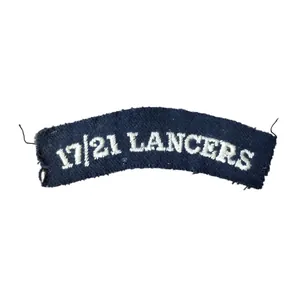 WWII British 17/21 Lancers Patch