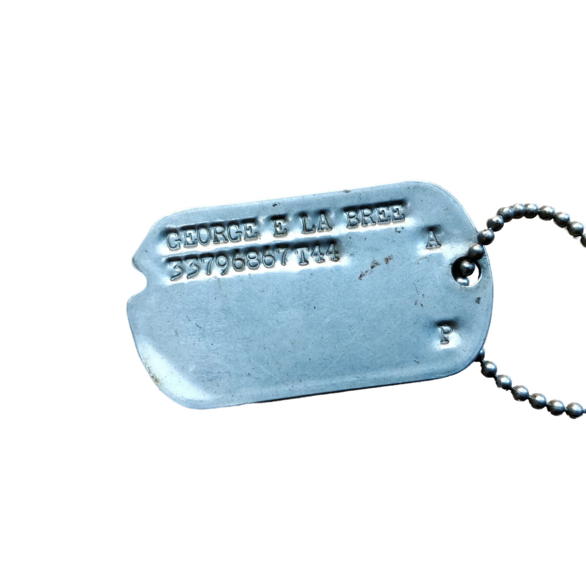 WWII US Dog Tag La Bree — image 2