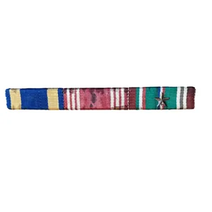 WWII US Ribbon Bar Air Medal, Good Conduct, Euro/Africa Campaign …