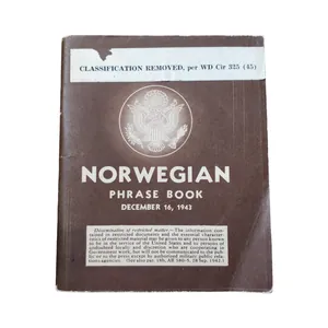 WWII US Norwegian Phrase Book
