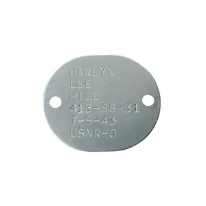 WWII US Navy Dog Tag Hill