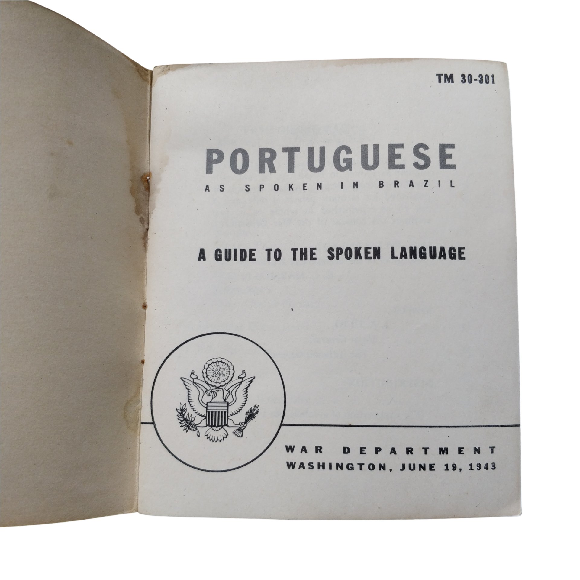WWII US Portguese Language Guide — image 2