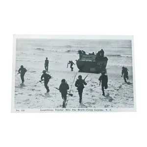 WWII US Postcard Amphibious Tractor