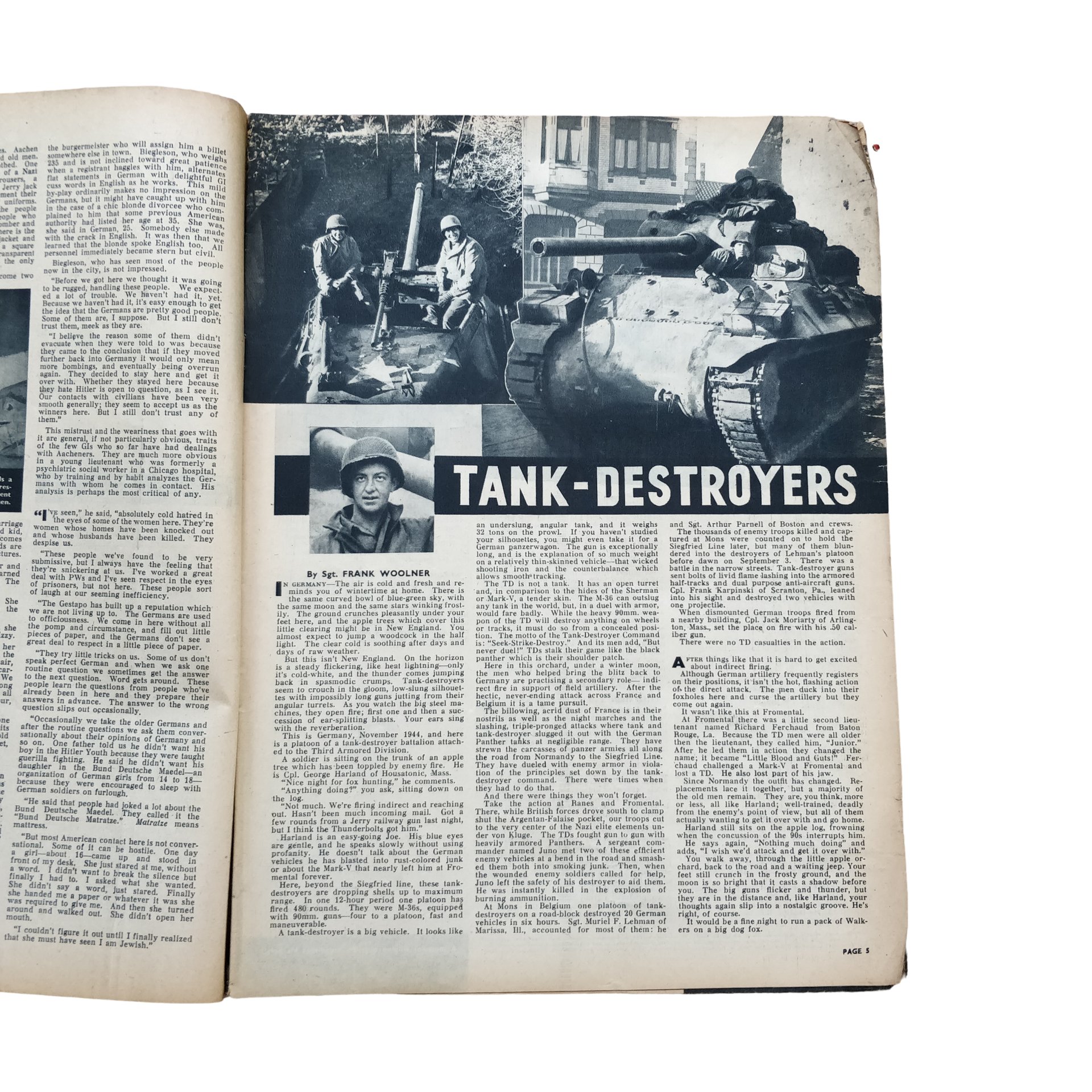 WWII US Yank Magazine March On Metz — image 3