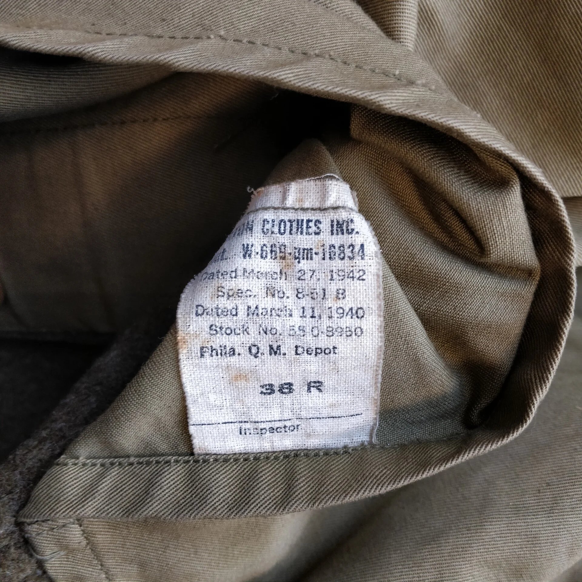 WWII US Wool Overcoat 28th Infantry Division — image 8