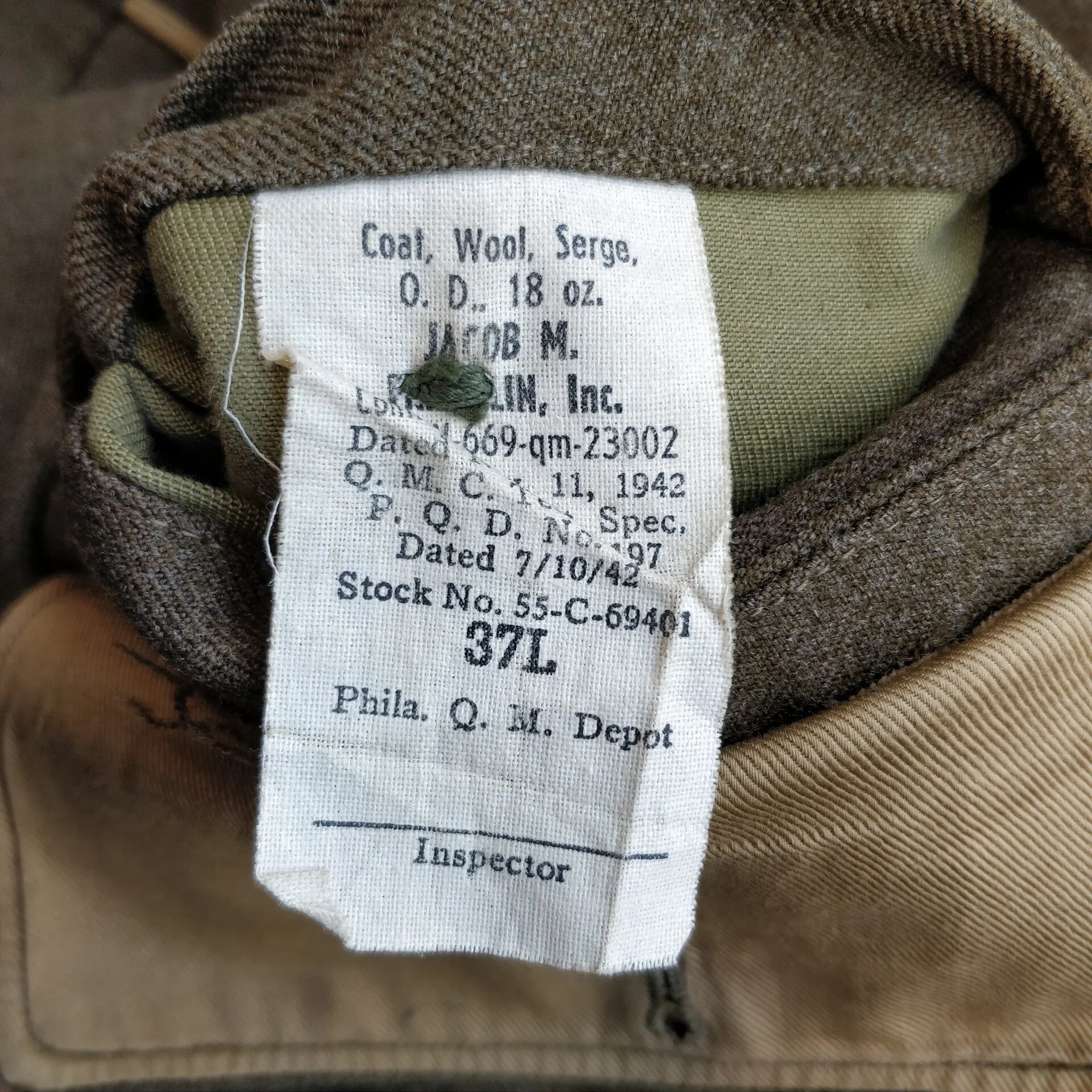 WWII US Class A Jacket 70th Infantry Division — image 10