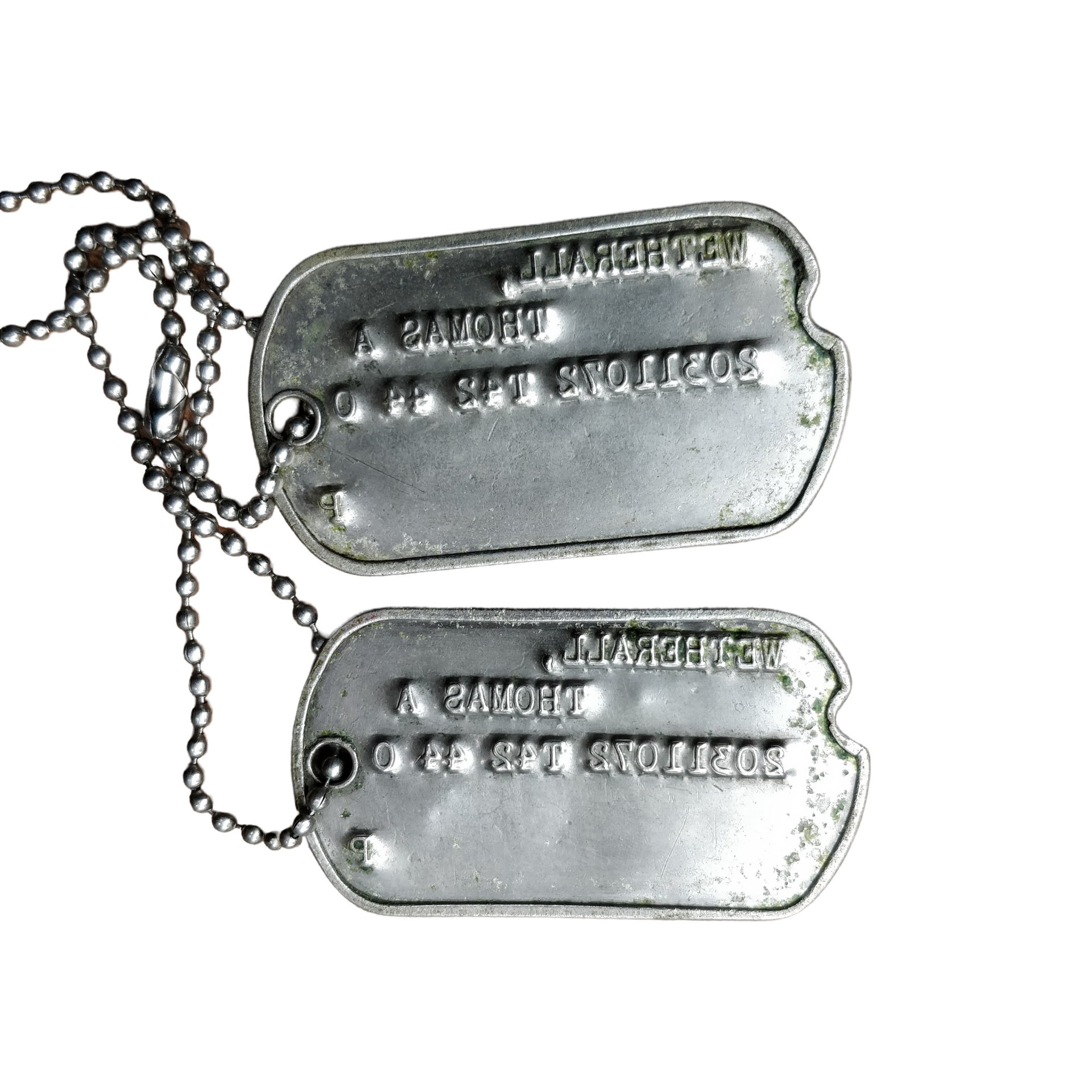 WWII US Dog Tag Set Wetherall — image 3
