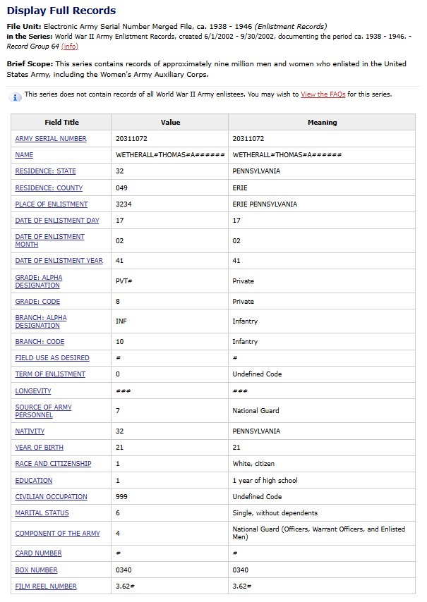 WWII US Dog Tag Set Wetherall — image 5