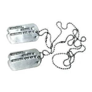 WWII US Dog Tag Set Wetherall