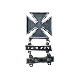 WWII US Marksman Badge Marksman, Submachine Gun