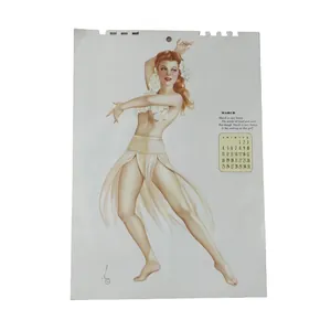 WWII US Varga Calender Pin Up Sheet
