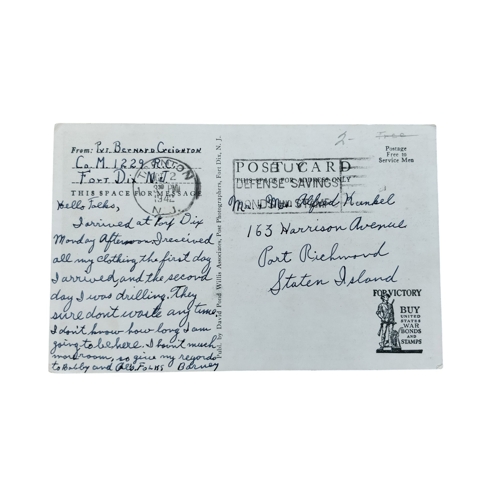 WWII US Postcard 37mm Anti-Tank Gun — image 2